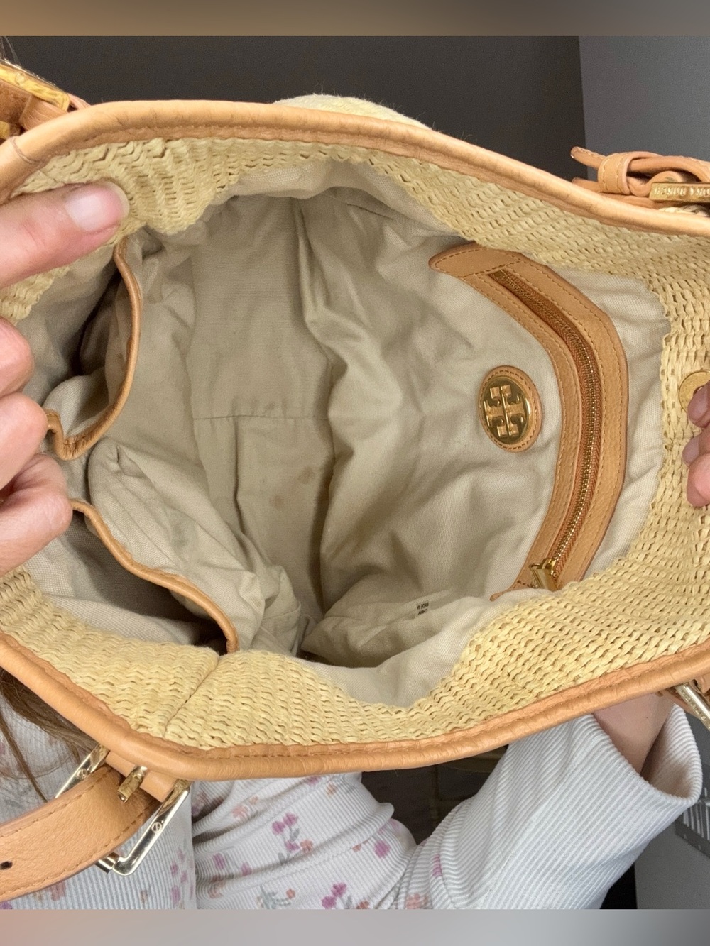 Tory Burch Raffia Straw Tote - Picture 6 of 14